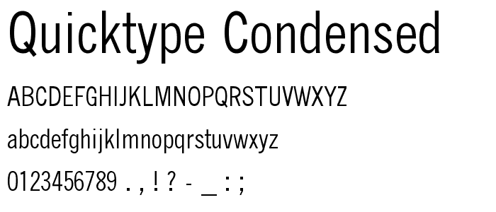 QuickType Condensed font